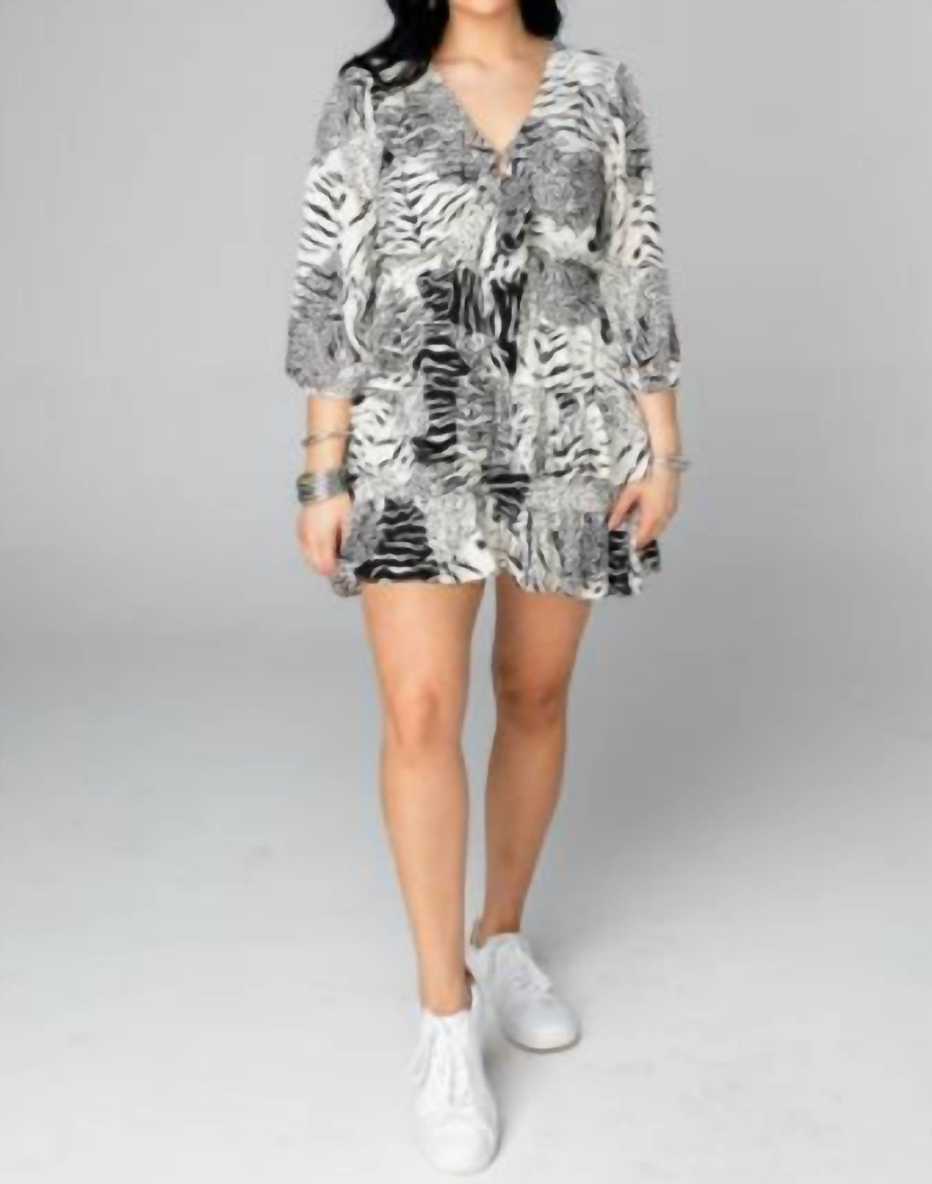 Buddylove - Sadie Tie Front Ruffled Dress