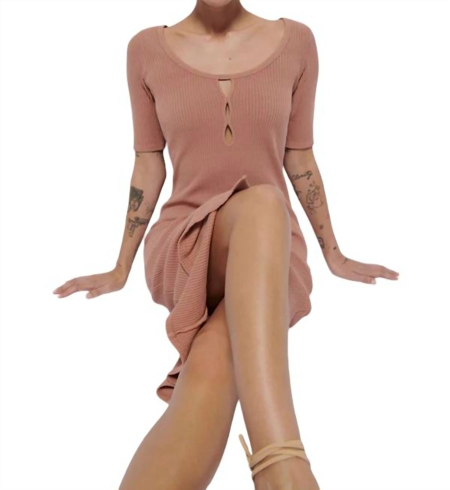 Nation Ltd - Haidee Heavy Rib Midi Dress