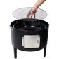 17 Inch Steel Charcoal Smoker Heavy Duty Round BBQ Grill Black