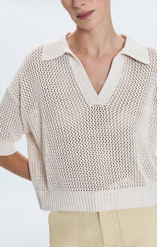 Pistola - Emma Open Knit Short Sleeve Polo