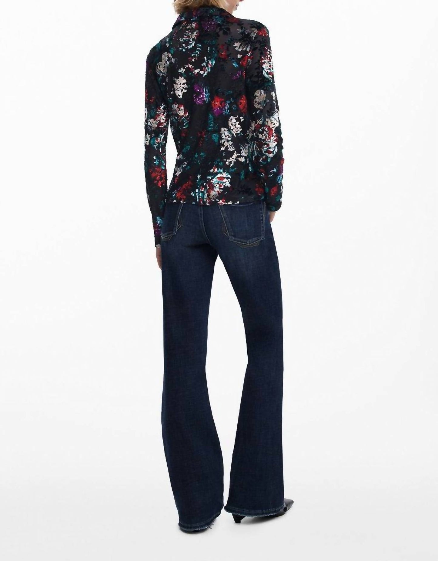Desigual - Button Up Velvet Burnout Blouse