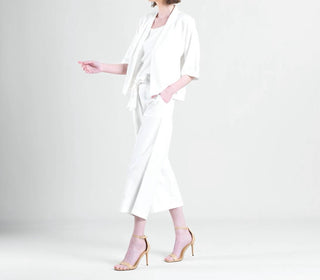 Clara Sunwoo - Linen Knit - Hi-Low Pocket Cardigan Jacket