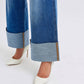 Judy Blue - Retro Wide Leg Jeg Jeans With Cuff