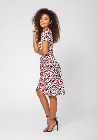 Leota Women's Brandy Dress in Brushstroke Leopard Fruit