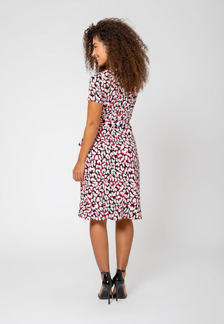 Leota Women's Brandy Dress in Brushstroke Leopard Fruit