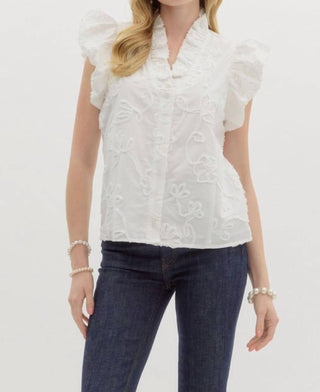 Entro - Floral Applique Blouse