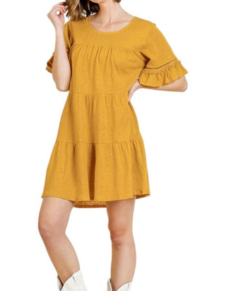 Umgee - Ruffle Sleeve Tier Dress