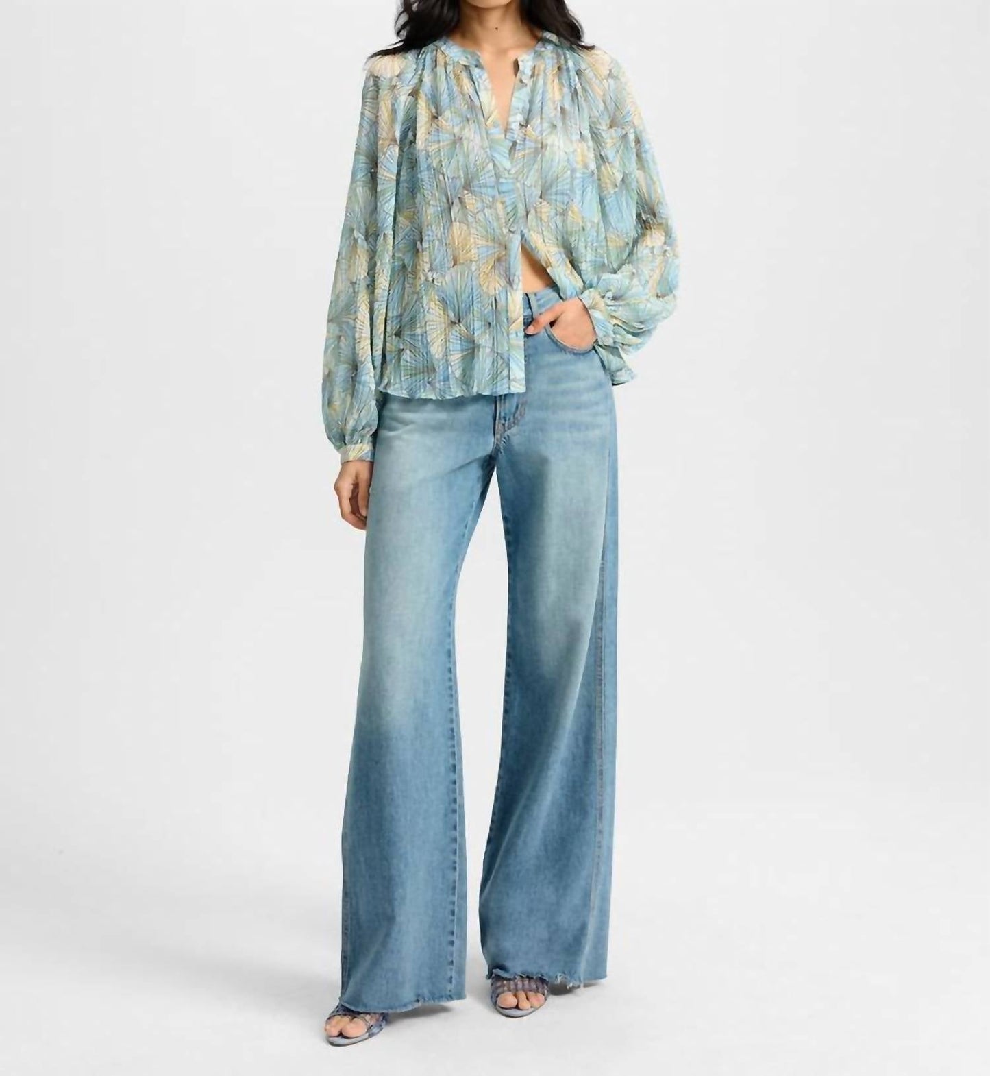 Veronica Beard - Fennel Pleated Button-down Shirt