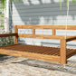TOPMAX Patio Wooden Twin Size Porch Swing Daybed Frame