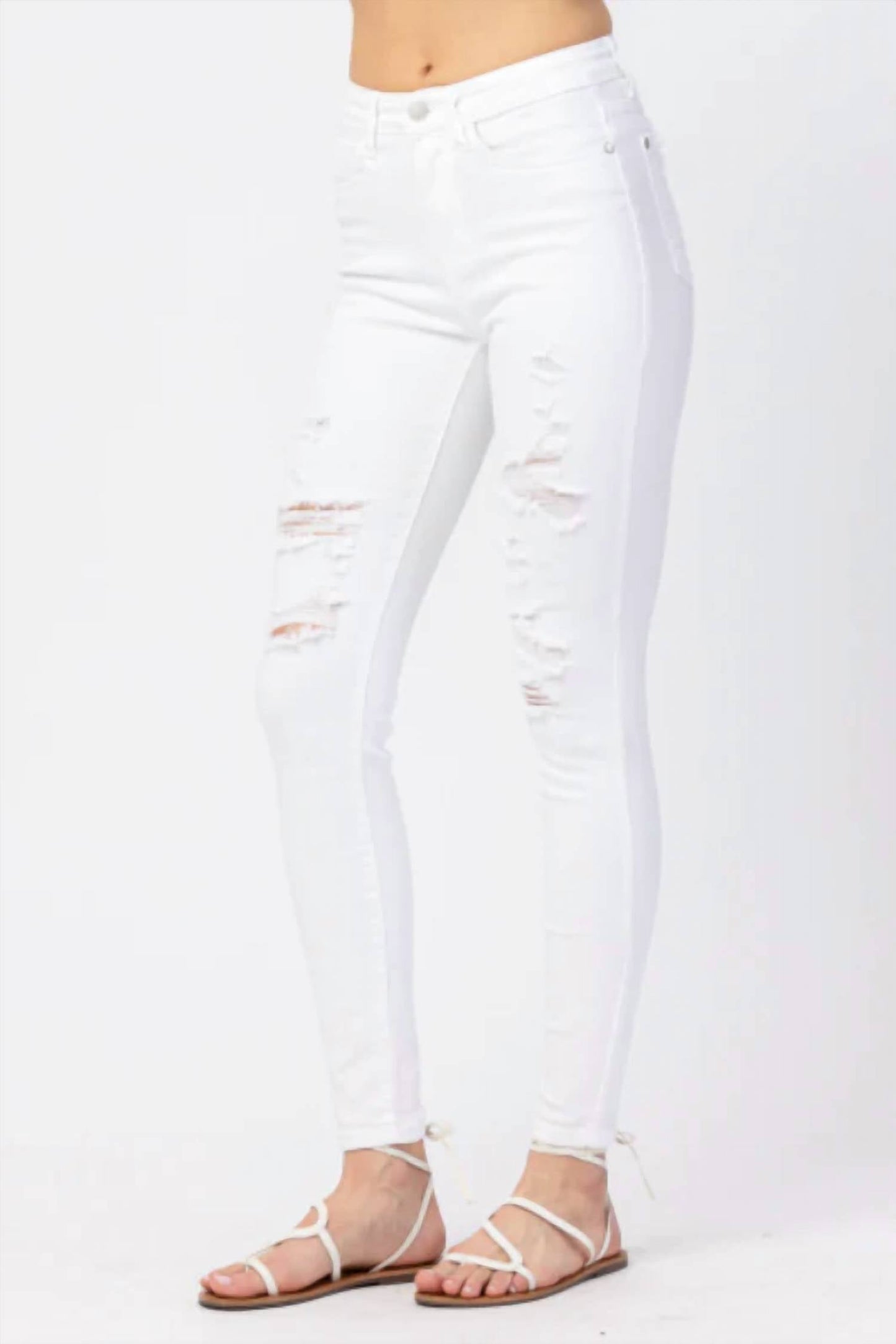 Judy Blue - Mid-rise Destroyed Skinny Jeans