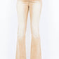 American Bazi - V-cut Ruched Mid Flare Pants