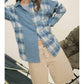 Blu Pepper - Colorblock Plaid Long Sleeve Button Down Shirt