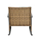 3pcs Rocking Rattan Chair Set in Grey