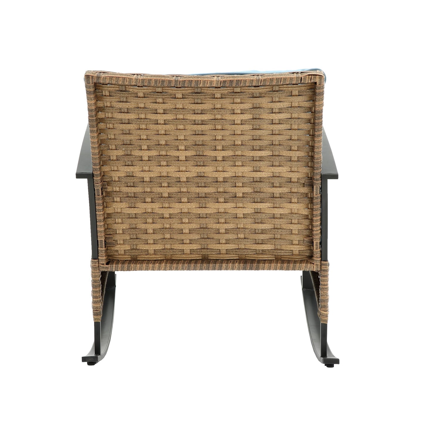 3pcs Rocking Rattan Chair Set in Grey