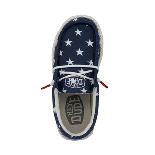 Hey Dude - Wally Youth Patriotic Flag Shoe