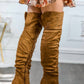 Surelymine - Women's Unmatchable Pointy Slouchy Knee And Thigh High Boots