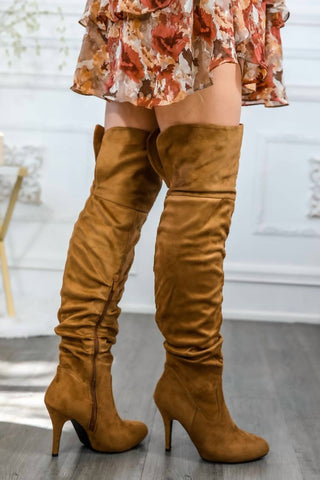 Surelymine - Women's Unmatchable Pointy Slouchy Knee And Thigh High Boots
