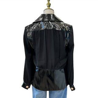 Oolala - Patent Chifton Combo Jacket