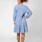 Leota Women's Luna Embroidered Dress Blue Size XX-Large