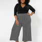 Leota Women's Judy Check Culottes Black