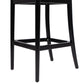 Arlin Upholstered Stool with Curved Back and Footrest - Set of 2