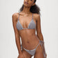 Frankies Bikinis - Lumia Gingham Triangle Bikini Top