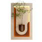 Adjustable 3 Color LED Sandstone Wall Decor with Simulated Plants, Vase & Rabbit Statue