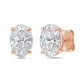 Diana M Jewels - 4.00 Cts Lab Grown Oval Cut Stud Earrings