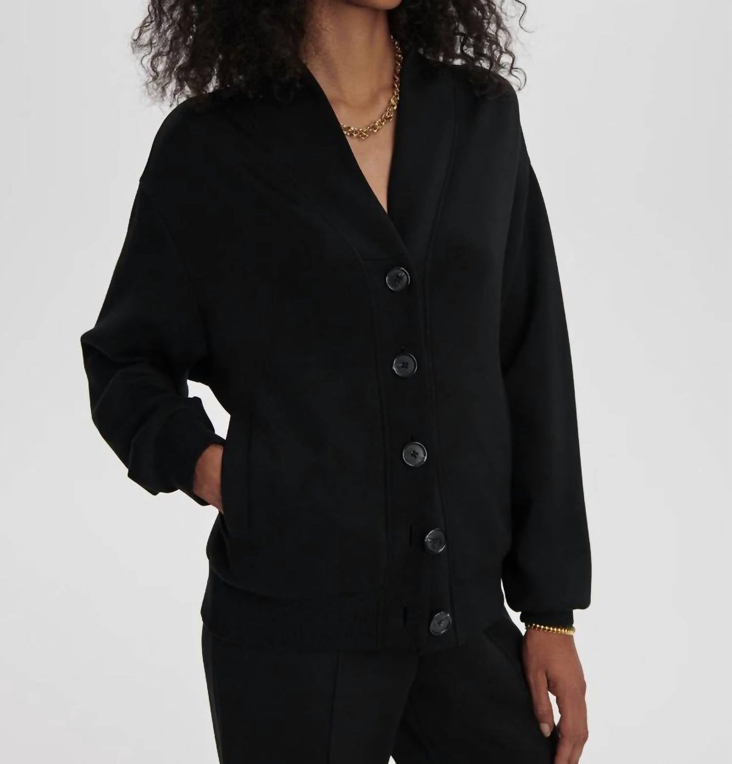 Varley - Celeste Button Through Sweatshirt