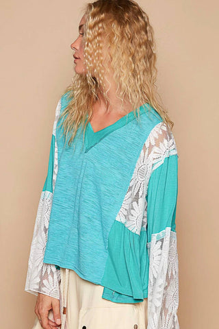 Pol - Lacey Bell Sleeve Top
