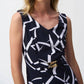 Joseph Ribkoff - Geometric V-neck Sheath Dress