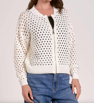 Elan - Candice Zip Cardigan Sweater