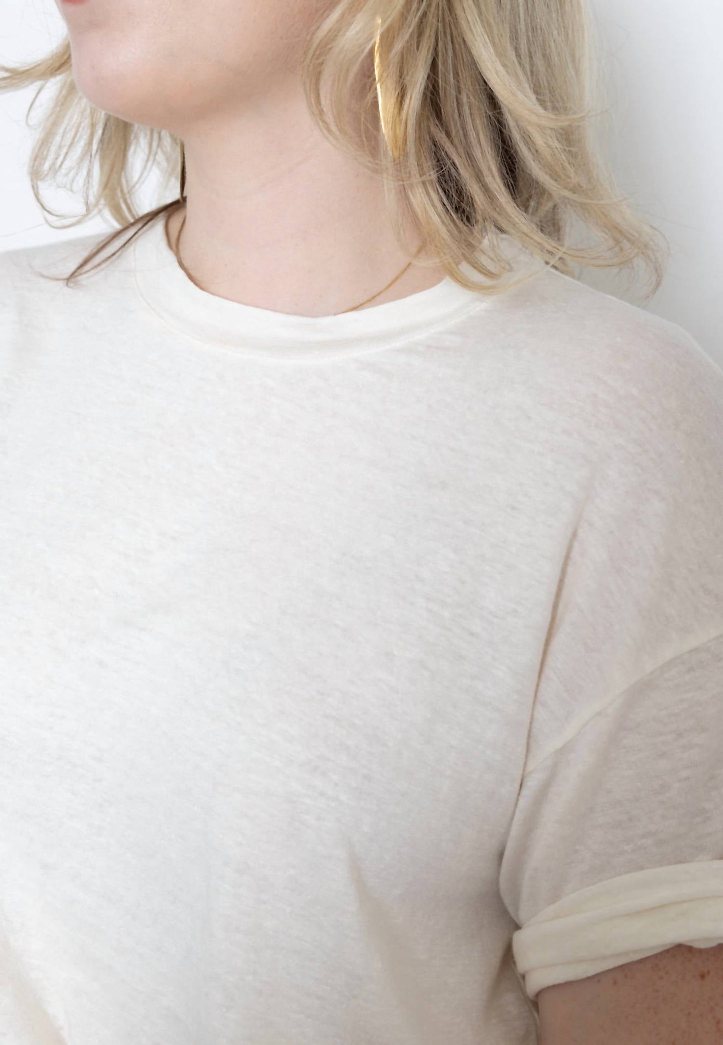 Ma'Ry'Ya - Classic Linen R-neck Tee