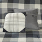 7 Piece Herringbone Comforter Set Grey Queen