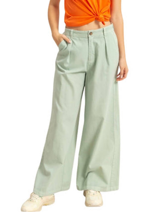 Double Zero - High Waist Basic Wide Leg Pants
