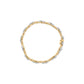 10k Yellow Gold 3.00 Cttw Round-Cut and Baguette-Cut Floral Link 7.25" Bracelet (I-J Color, I1-I2 Clarity)