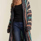 Trendsi - Adora Multi Colour Sweater Long Cardigan With Fringes