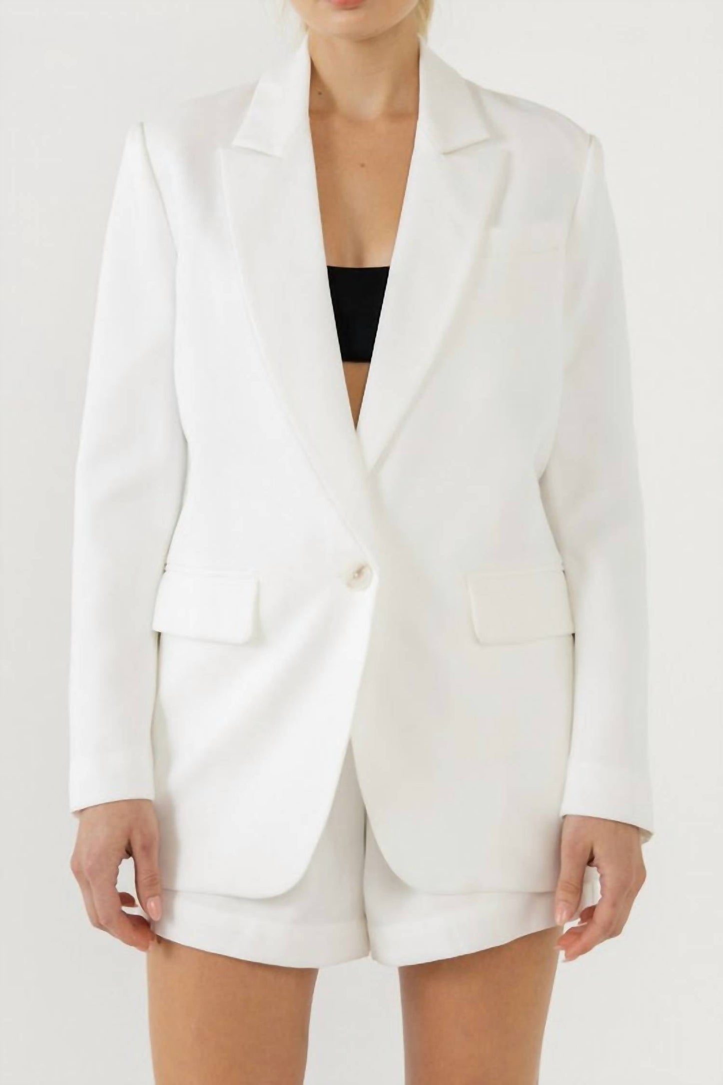Endless Rose - Single Breasted Long Sleeve Blazer