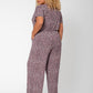 Leota Women's Ruby Wide Leg Jumpsuit Gray Size 2X