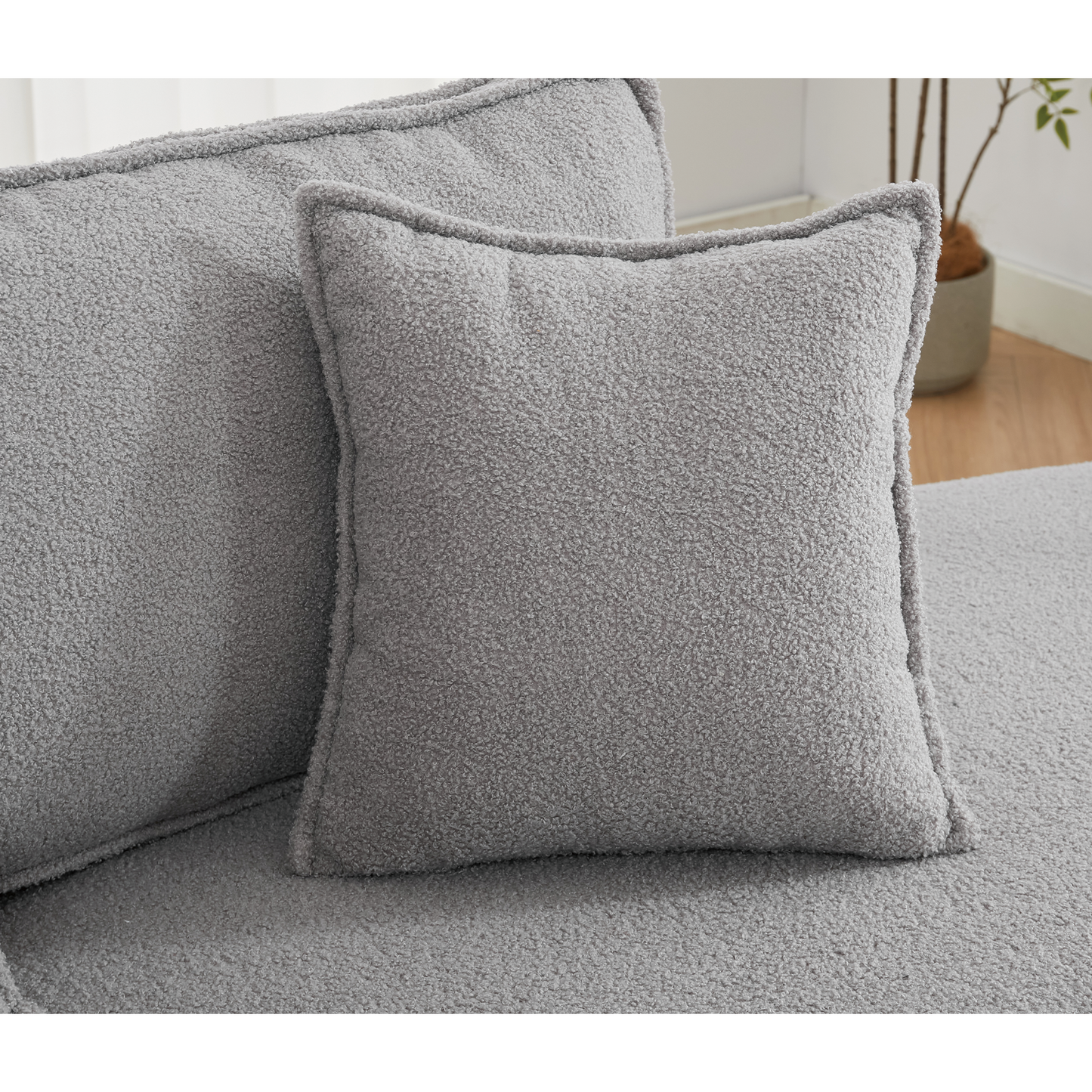 Folding Convertible 3-Seat Sleeper Sofa Bed in Gray