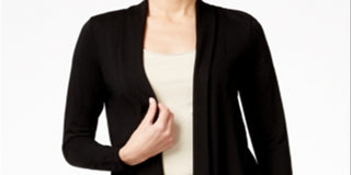 Vince Camuto Women's Open Front High Low Cardigan Black Size X-Small
