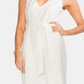 Vince Camuto Women's V Neck Dressy Jumpsuit White Size 14