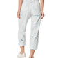Frayed Women's Tapered Boyfriend Workwear Jeans Blue Size 29