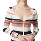 Jessica Simpson Women's Hollie Striped Button Down Cardigan Sweater White Size X-Small
