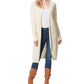 Jessica Simpson Women's Ribbed Knit Open Front Cardigan Sweater White Size X-Small