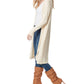 Jessica Simpson Women's Ribbed Knit Open Front Cardigan Sweater White Size X-Small