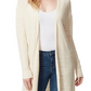 Jessica Simpson Women's Ribbed Knit Open Front Cardigan Sweater White Size Small