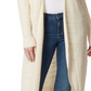Jessica Simpson Women's Ribbed Knit Open Front Cardigan Sweater White Size Small