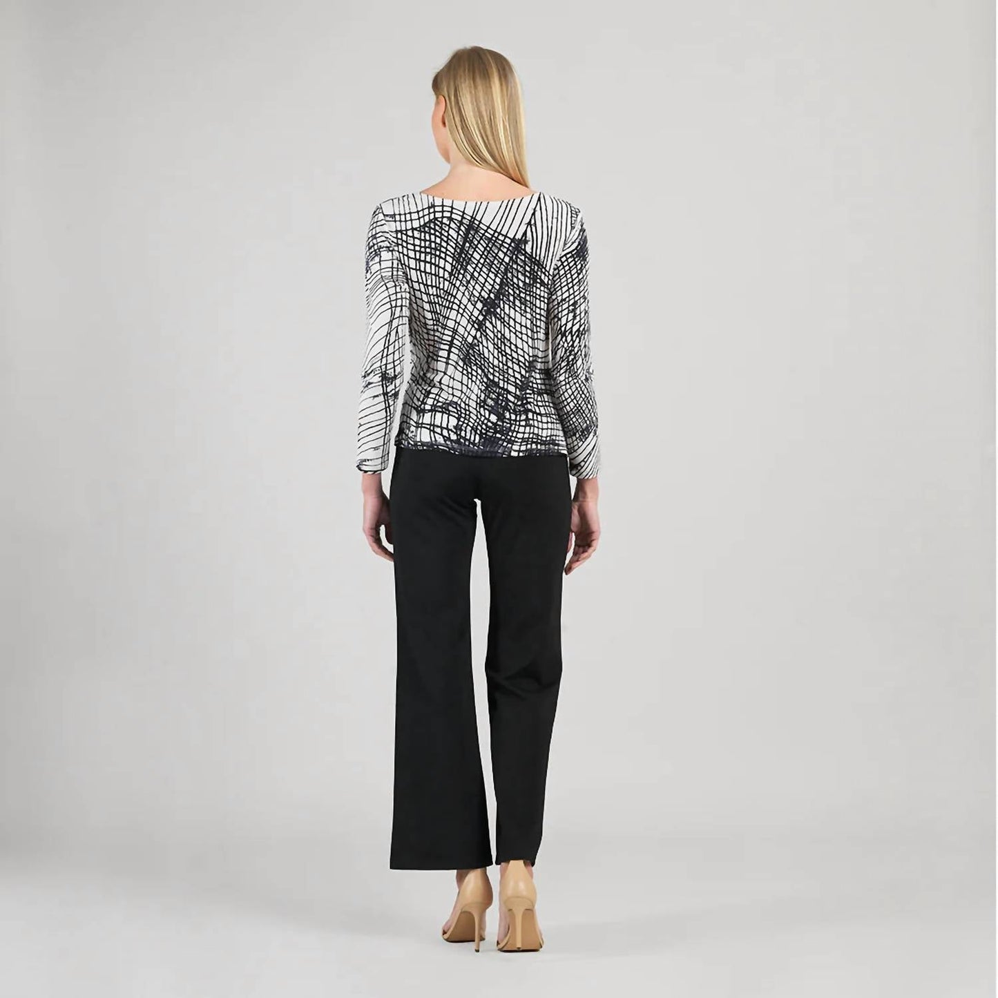 Clara Sunwoo - Geo Web Lines Side Tie Waist Top