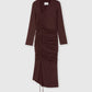 Dāl The Label - Ruched Asymmetric Midi Dress